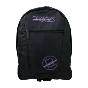 Mochila Escolar 9078-3 Preto com Roxo - Risca